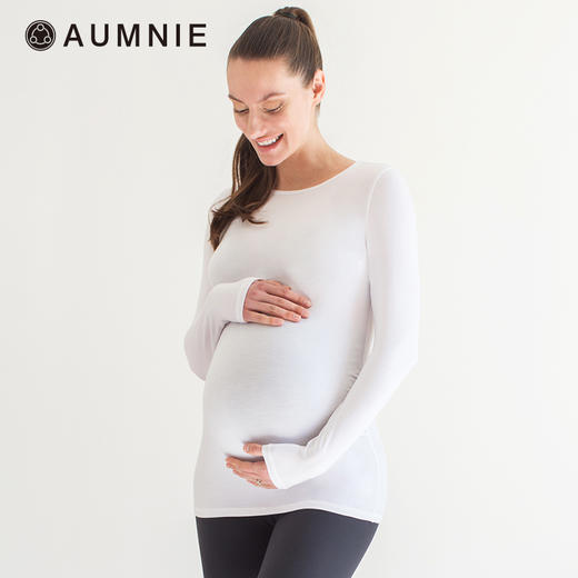 孕妇圆领舒适弹力长袖T恤 / Maternity Soft Stretch Long Sleeve Tee 商品图2