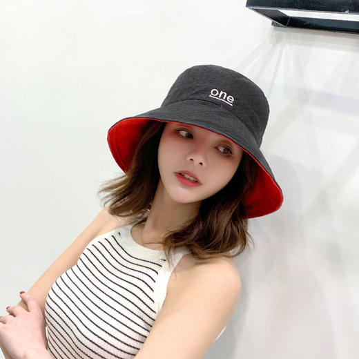 【韩版ins太阳帽盆帽】双面渔夫帽女日系春夏季时尚饰品防晒遮阳帽子 商品图5