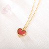 【怦然心动】六鑫珠宝 18K金•LOVE U 心形红玛瑙套链 商品缩略图3