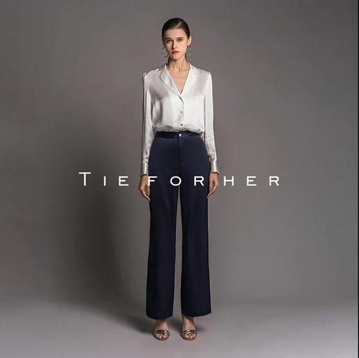 20SSP33 珍珠缎复古真丝衬衫 商品图0