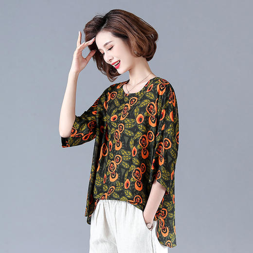 MQ-CF1979夏新款洋气宽松加肥加大码T恤YY 商品图4