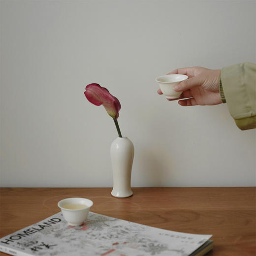 「中国 新之舍」奶酪白釉 茶杯 / 茶碗 商品图1