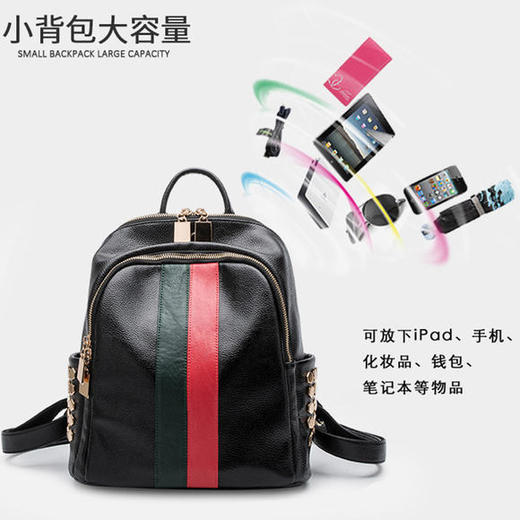 DLKL7736赵丽颖明星同款大容量铆钉双肩背包 商品图3