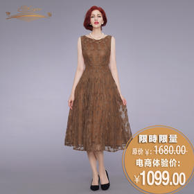 【特惠】YIQU|“盛夏光年”双层背心裙（卡其）PT