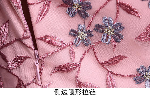 WXY-3270V领刺绣气质蕾丝法式甜美遮肉A字裙 商品图6