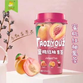 香飘益蜜桃红柚果茶420ml