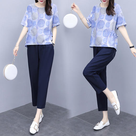 DD-3387棉麻新款洋气减龄时尚休闲小个子显高搭配两件套 商品图1