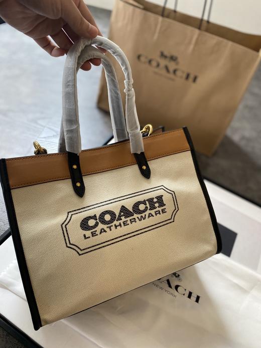 coach帆布托特包
