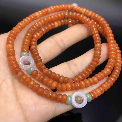 红翡算盘珠项链