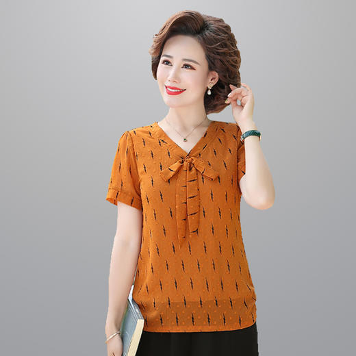 MQ-LX062夏装新款洋气蕾丝短袖雪纺衫YY 商品图2