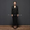 TF031 墨绿色暗格纹西服西装女外套西装套装女士三件套 商品缩略图0