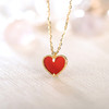【怦然心动】六鑫珠宝 18K金•LOVE U 心形红玛瑙套链 商品缩略图1