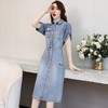 WZNH-ZRX8302时尚潮流舒适休闲长袖个性牛仔连衣裙 商品缩略图2