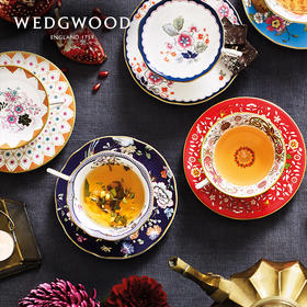 WEDGWOOD玮致活漫游美境杯碟组骨瓷咖啡杯欧式小奢华咖啡杯碟套装