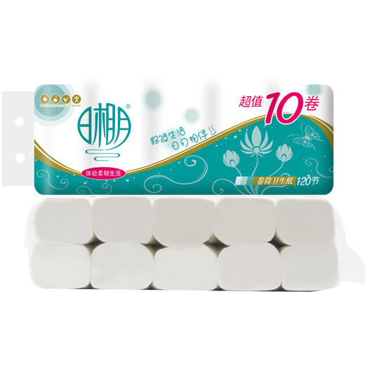 日相月卷纸卫生纸家用3层10卷原生木浆卷纸卫生纸厕纸RXY002 商品图1