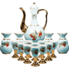 【非卖品·积分兑换】郎酒十六头荔枝酒具（蒂芙尼蓝） 商品缩略图0