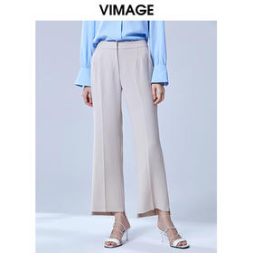 VIMAGE纬漫纪夏款时尚简约通勤职业舒适垂感直筒长裤女裤V1305942