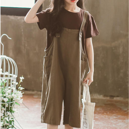 裁缝学苑T09亲子装背带裤T恤套装1:1实物服装纸样切割图纸牛皮纸 商品图1