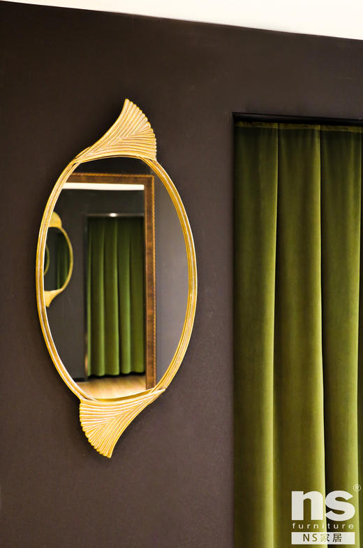 NS家居 nsfurniture进口铜金色装饰镜NSDE-WALL MIRROR67758 商品图1
