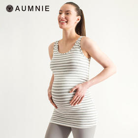 AUMNIE 孕妇圆领舒适弹力中长款背心 / Long Soft Stretch Maternity Tank