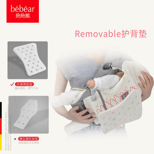 抱抱熊bebear多功能新生儿横抱腰凳背带GS01 商品图3