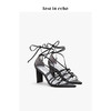 【微瑕疵不退不换】lost in echo设计师女鞋 时尚打结细绑带高跟凉鞋 商品缩略图1
