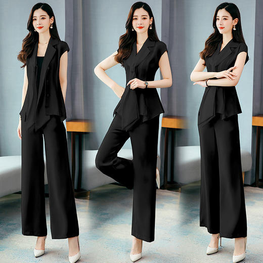 WZNH-YUMEI2019新款潮流个性简约百搭气质减龄两件套 商品图2