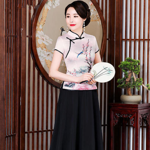 LYR-2095新款中式复古唐装上衣两件套 商品图2