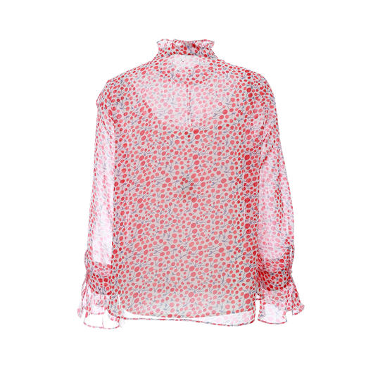 VIMAGE纬漫纪春夏季女装印花雪纺小上衣长袖T恤衫小衬衣V1313915 商品图1