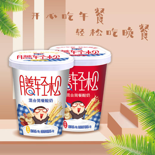 【会员尝鲜】膳轻松混合简餐酸奶2盒（麦香味1盒+麻辣味1盒） 商品图0