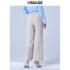 VIMAGE纬漫纪夏款时尚简约通勤职业舒适垂感直筒长裤女裤V1305942 商品缩略图3