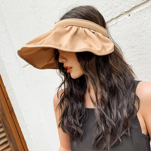 【赠冰袖】WODONBLE空顶大檐贝壳防晒帽 商品图4