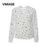 VIMAGE纬漫纪春夏季女装印花雪纺小上衣长袖T恤衫小衬衣V1309930 商品缩略图0