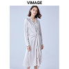 VIMAGE纬漫纪夏款时尚个性设计系带宽松显瘦衬衫连衣裙女V1307905 商品缩略图4