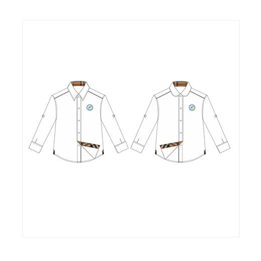 行知幼儿园—男女长袖衬衫 商品图0