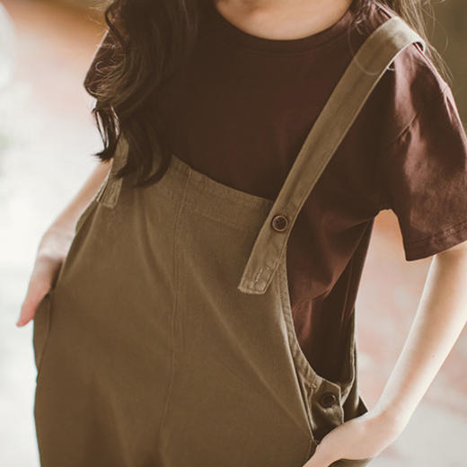 裁缝学苑T09亲子装背带裤T恤套装1:1实物服装纸样切割图纸牛皮纸 商品图2