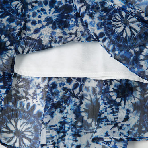 VIMAGE纬漫纪女装初春夏长袖浪漫印花修身雪纺衫小上衣V1313917 商品图12