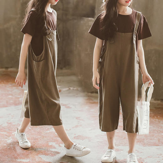 裁缝学苑T09亲子装背带裤T恤套装1:1实物服装纸样切割图纸牛皮纸 商品图3