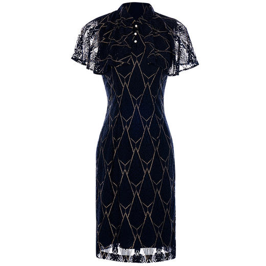 OYCP-20113中国风改良旗袍2020年新款气质蕾丝连衣裙 商品图4