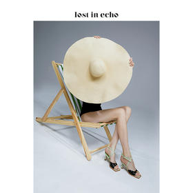 【微瑕疵不退不换】lost in eho 设计师女鞋2020新款时尚不规则条带矮跟凉鞋 2色可选