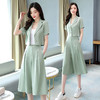 WZNH-GJC2069P105夏季新款女装时尚气质休闲亮面西装阔腿裤套装 商品缩略图3