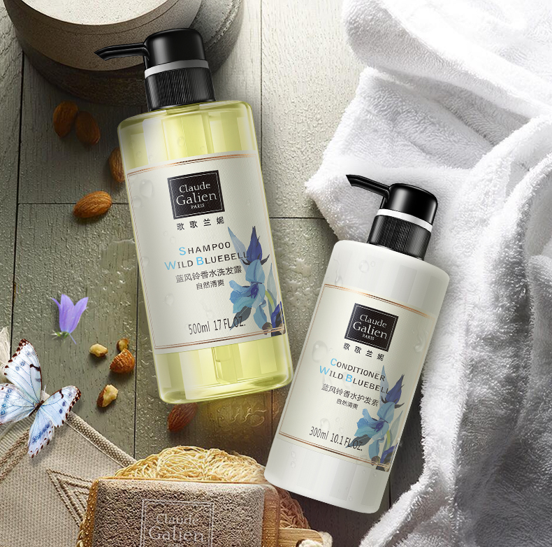 王牌洗护柔顺光泽蓝风铃香水洗发露护发素500ml300ml