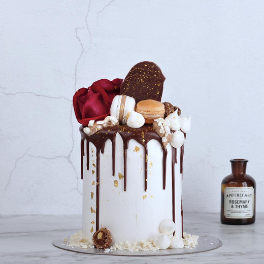 （C003) Couleur Violet 特高款玫瑰黑巧淋面蛋糕 商品图1