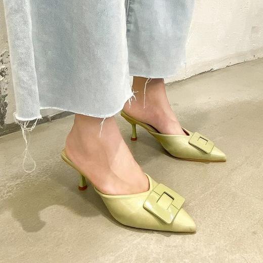 LN967新款韩版气质百搭尖头细跟凉拖鞋 商品图2