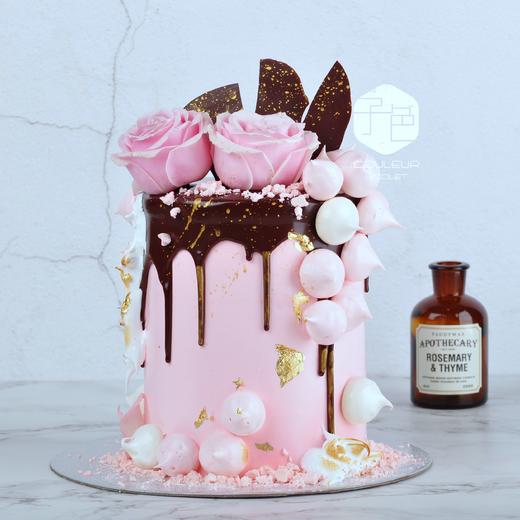 （C013) Couleur Violet 特高款玫粉黑巧淋面蛋糕 商品图1