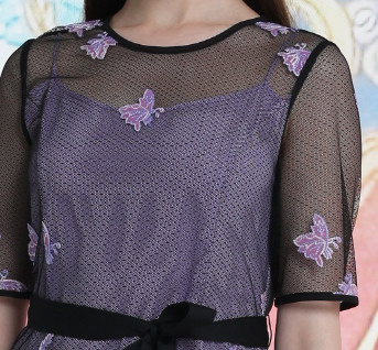 2s5915青莲色连衣裙众灵杂沓lsf