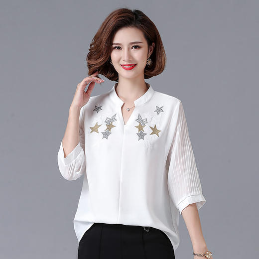 MQ-3164-0177夏装新款洋气中老年春装小衫YY 商品图1