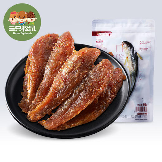【三只松鼠_香酥小黄鱼96g】零食小鱼干即食小鱼干香辣味 商品图0