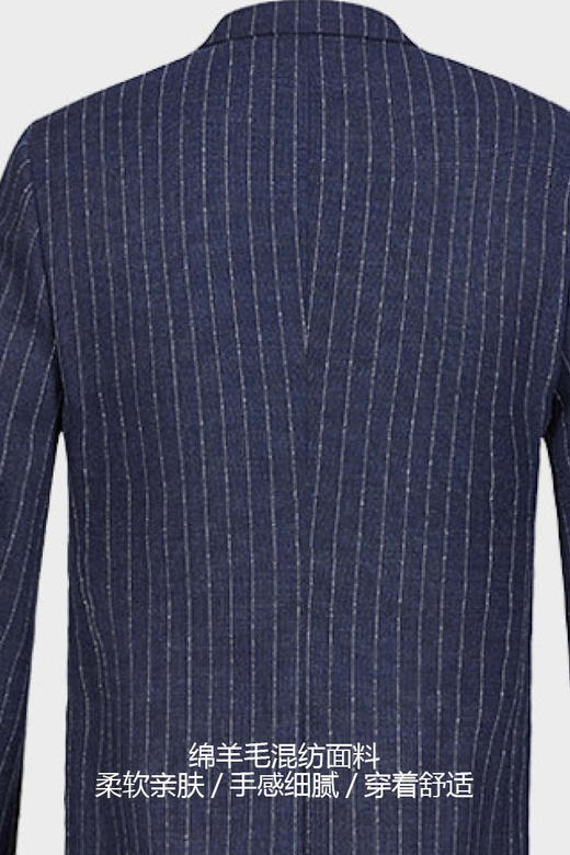 callisto藏青绵羊毛混纺西服  SPBWJ006NA 商品图2
