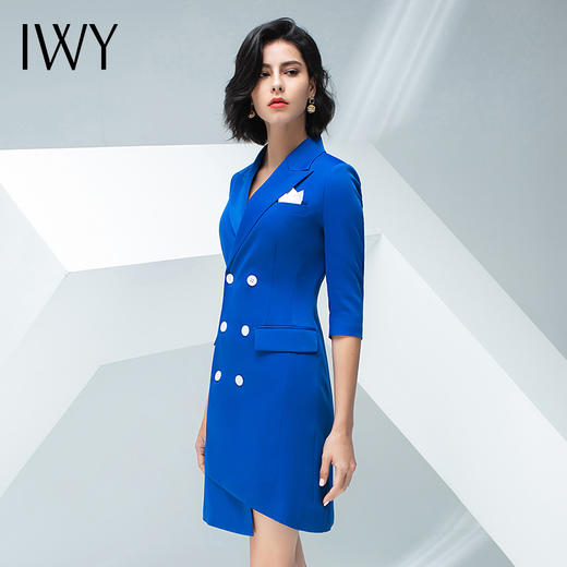 IWY/七分袖蓝色连衣裙03Q1 商品图5